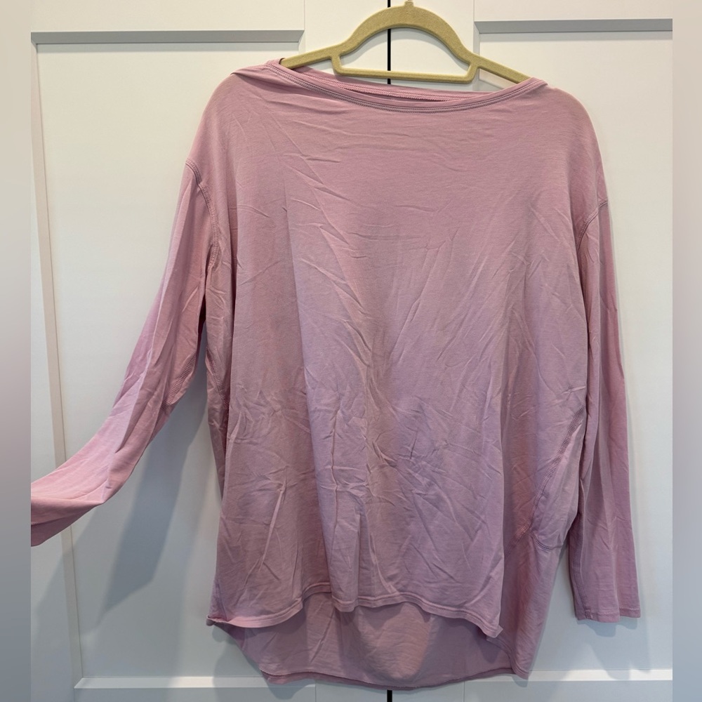 lululemon athletica Soft Pink Long Sleeve Tee